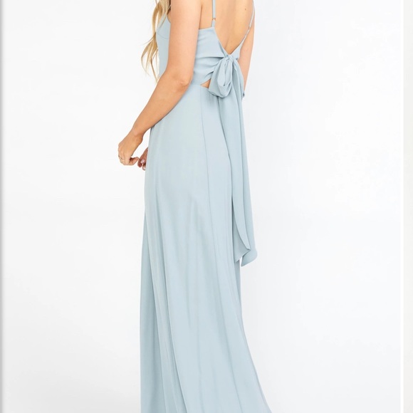 Lauren Tie Maxi Dress ~ Silver Sage Crisp Size Small Show Me Your Mumu - Picture 2 of 4